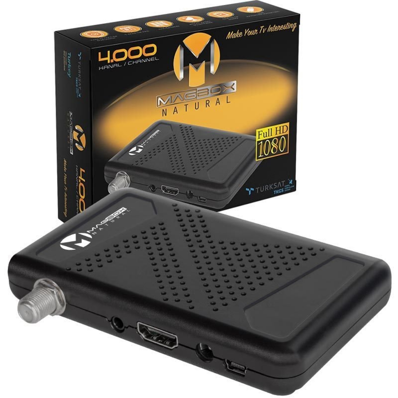 Magbox Natural Full HD Mini Uydu Alıcısı TKGS li