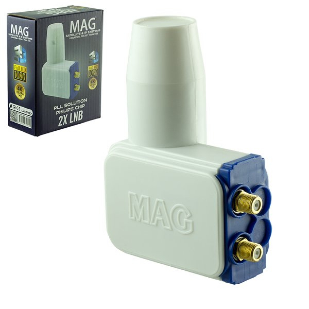 Mag Philps Chipset Ultra HD 4K Slim Rocket Tip Çiftli Lnb 0.1 dB