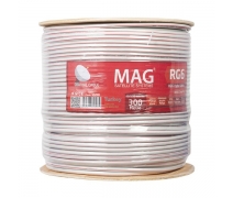 Mag RG6 U4 0.90mm 48x0.12 Tel CCS 300 Metre Tahta Makaralı Uydu Anten Kablosu