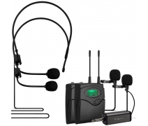 Magicvoice MV1304YY UHF 2 Yaka+2 Kafa Tipi Kablosuz Telsiz Mikrofon